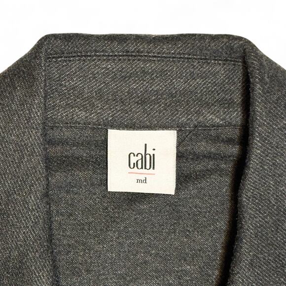 CAbi 3030 Tipped Crew Blazer Size M Heather Gray Riding Jacket Trendy Workwear - Picture 4 of 11